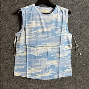 Style & Co blue camo tank top - 100% cotton - size medium (M) - NWT